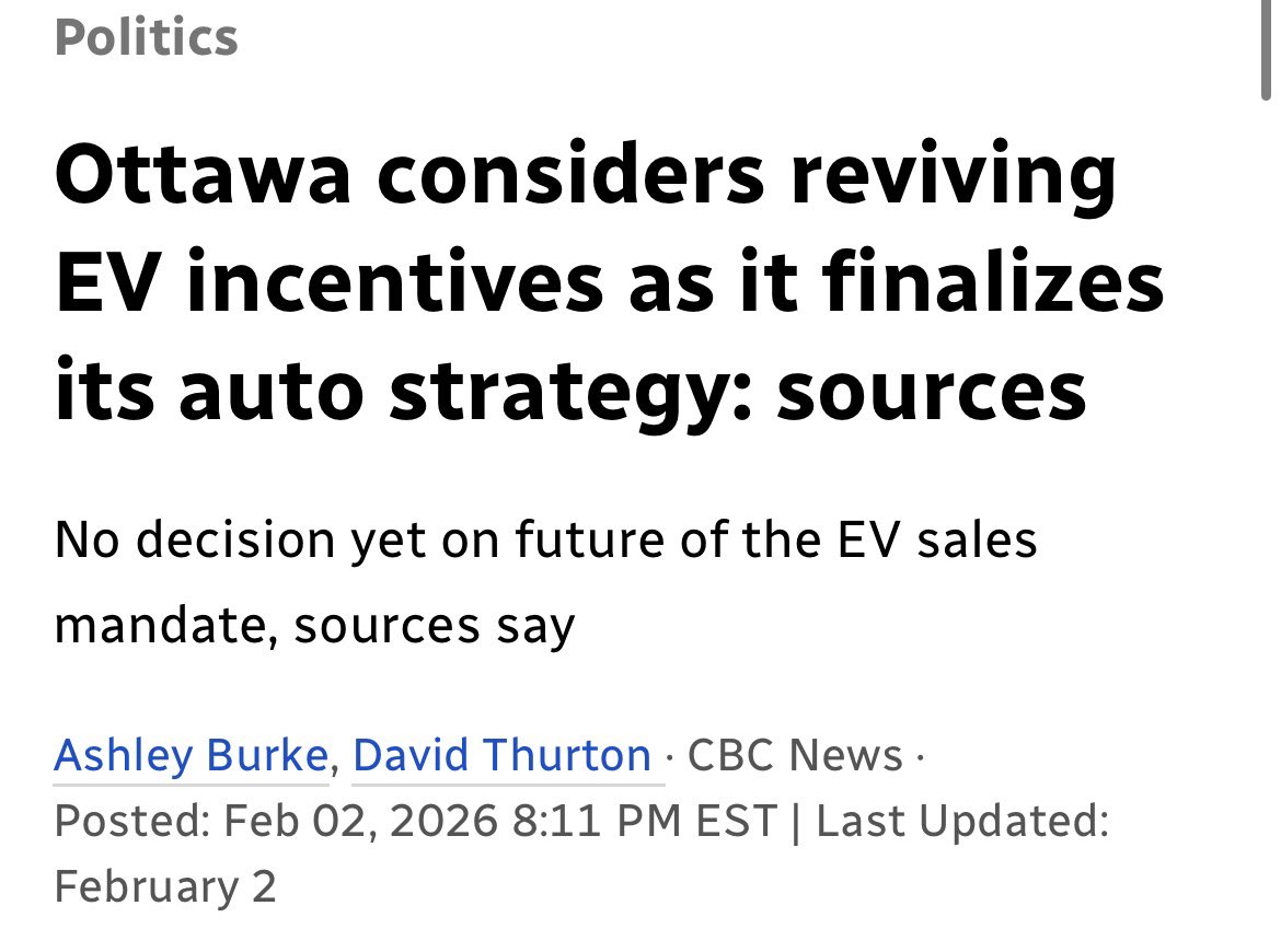 kyleseeback's tweet image. First, the Liberals promised an EV boom and good Canadian jobs.

Then they paused the sales mandate.
Now they’re talking about reviving rebates — again.

Meanwhile, auto workers are losing shifts and families are left without certainty.

All Canadian automakers have been clear:…