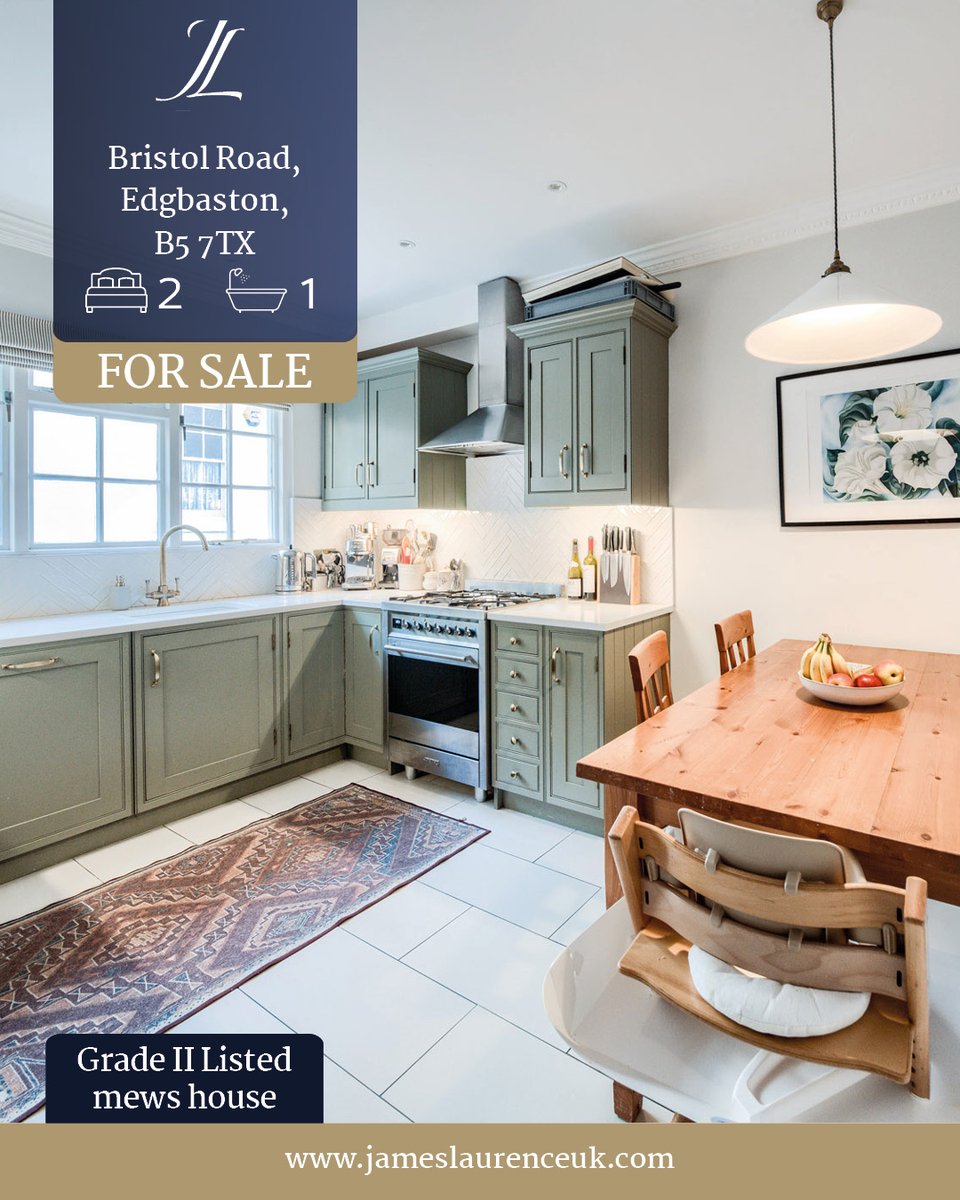 Are you looking for a unique Grade II listed mews house in a discrete yet central location? This could be one for you..
💻To find out more information: jameslaurenceuk.com/property/brist…
Interested in a viewing? 📞0121 604 4060 (Option 1) or 📧Info@jameslaurenceuk.com 

#forsale #home