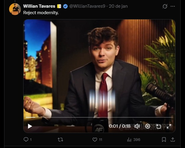 JunitoMBL's tweet photo. Ei @moura_101 
Por acaso Nick Fuentes é esse cara que o teu último cavaleiro é super fã?
Ele compartilha esse vídeo no teu grupo de assassinato de reputação? https://t.co/igexw5V6cs
