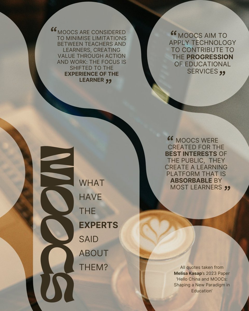 MOOCInstitute's tweet photo. Read here about what the experts have said about MOOCs, and STAY TUNED for some updated insights on what they are predicting for the future of this unique educational platform! https://t.co/6VtnhdR3f0