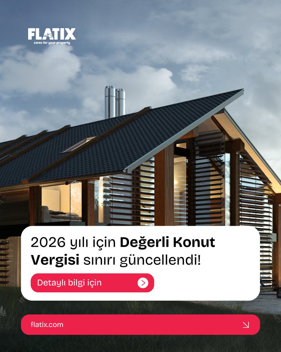 2026 yılı için Değerli Konut Vergisi sınırı güncellendi! 

Vergiye esas alınacak asgari mesken değeri 17.711.000 TL olarak belirlendi.

Bu tutarın altında kalan mesken nitelikli taşınmazlar, 2026 itibarıyla değerli konut vergisi kapsamı dışında kalacak.

#DeğerliKonutVergisi