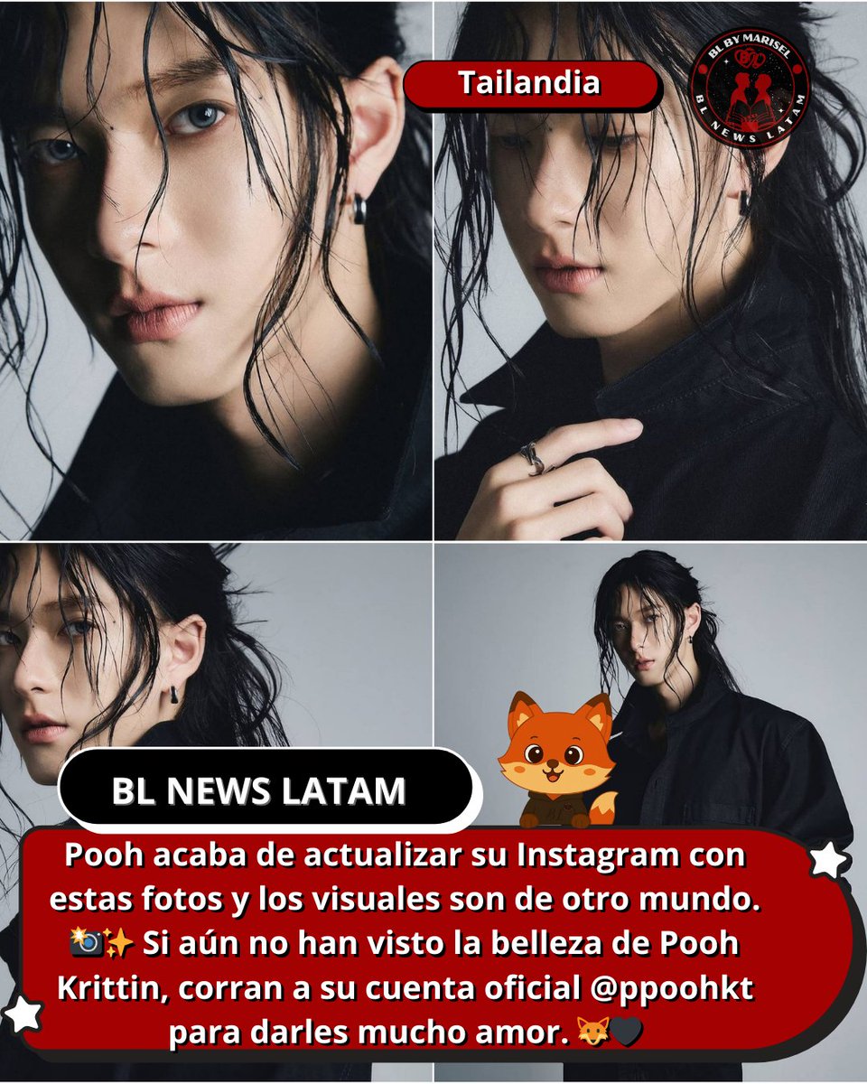 BLNEWSLATAM's tweet image. #PoohKrittin #Ppoohkt #ThaiActor #Visuals #blnewslatam

✨ El despliegue visual de Pooh Krittin ✨
¡No soportamos! 🔥 Pooh Krittin paralizó las redes con su sesión en IG: estética oscura, wet hair y mirada letal. 🎨📸 El actor tailandés demuestra por qué es el visual definitivo