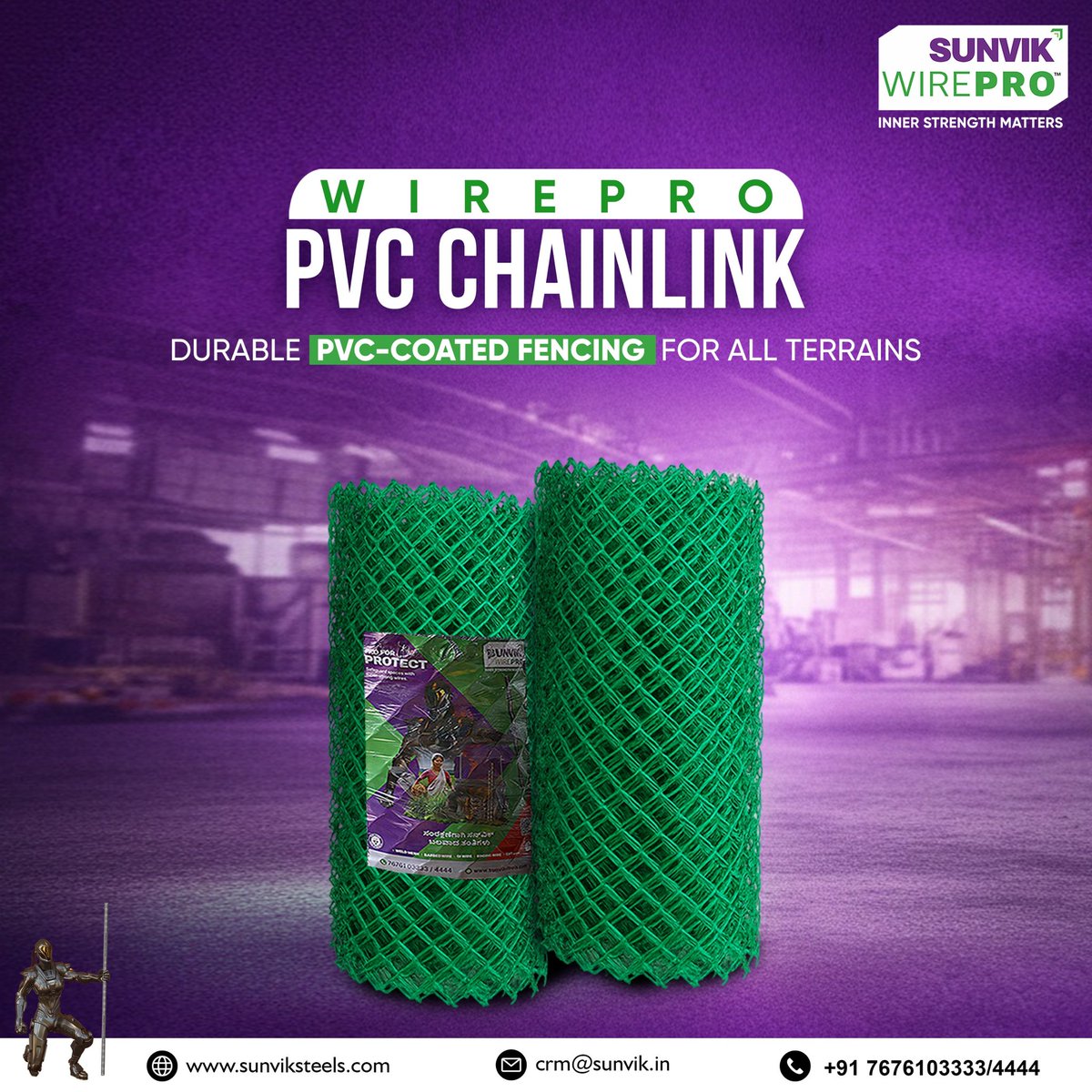 Sunvik_Steels's tweet image. For spaces that demand reliability without compromise, Wirepro: PVC Chainlink offers a long-lasting, low-maintenance fencing solution designed for all terrains.

Because true strength lies in what supports it all—quietly, consistently.
#Wirepro #PVCChainlink #InnerStrengthMatters