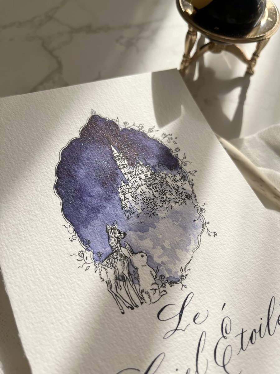 Chiecalligraphy's tweet photo. "THE TWILIGHT SYMPHONY"
トワイライトシンフォニー

colour：INDIGO with blue shimmer
@FWPStationeryJP 
@FWPStationery 
#ferriswheelpress
#フェリスホイールプレス https://t.co/iHgmrpYwxw
