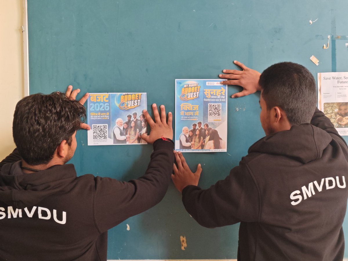 NSSsmvdu's tweet photo. NSS Volunteers of RD Delhi encouraging volunteers to participate in the MY BHARAT Budget Quest https://t.co/7DPtmr3oPW
