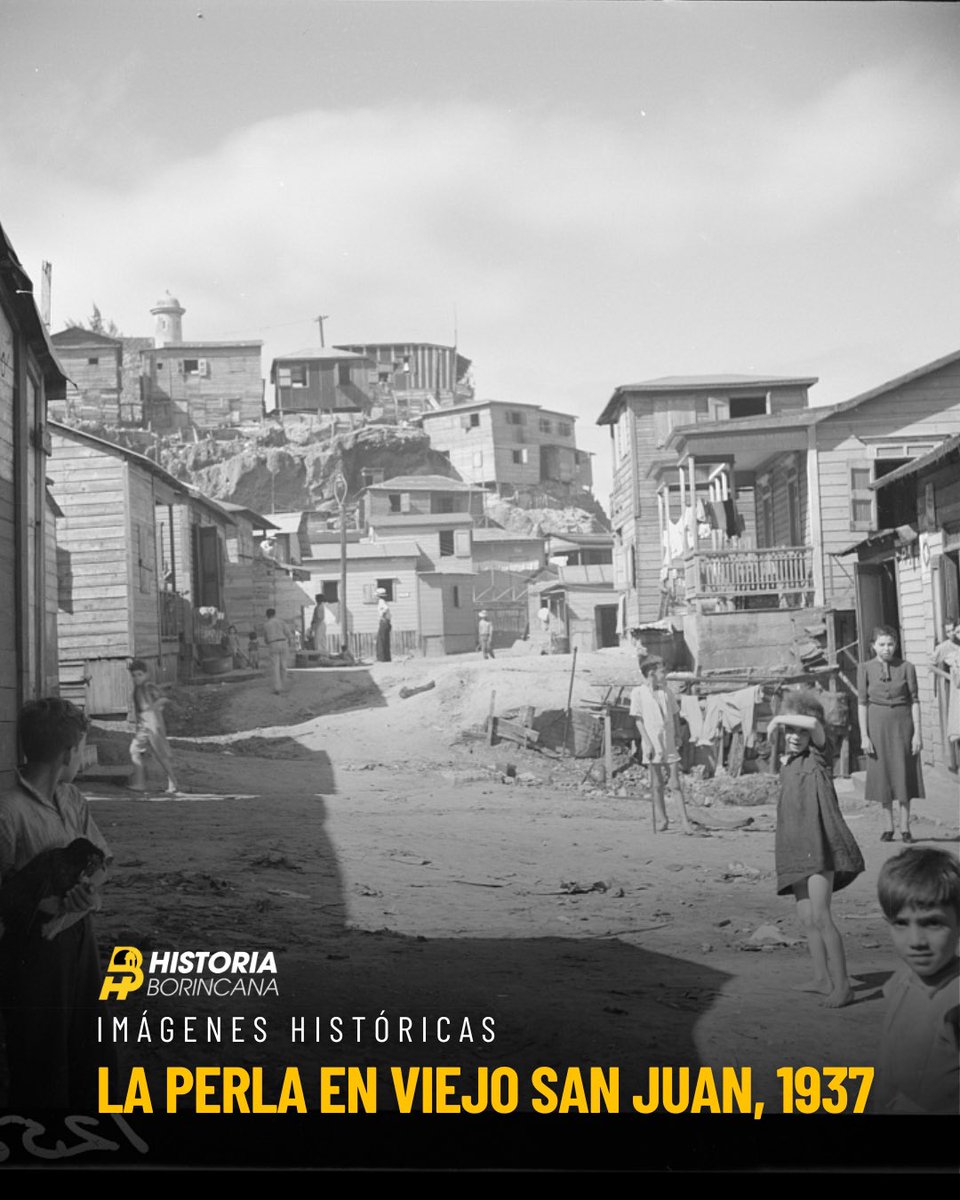 Foto de la comunidad La Perla en el Viejo San Juan en diciembre de 1937. La imagen forma parte de la Librería del Congreso de Estados Unidos.