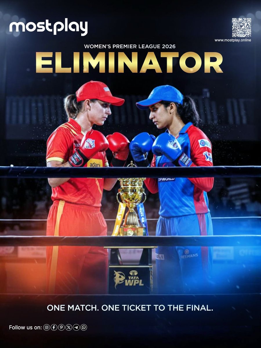 All or nothing tonight! 🔥
Gujarat Giants 🆚 Delhi Capitals in the WPL Eliminator.
Whom are you supporting tonight?

#WPL2026 #DCvsGG