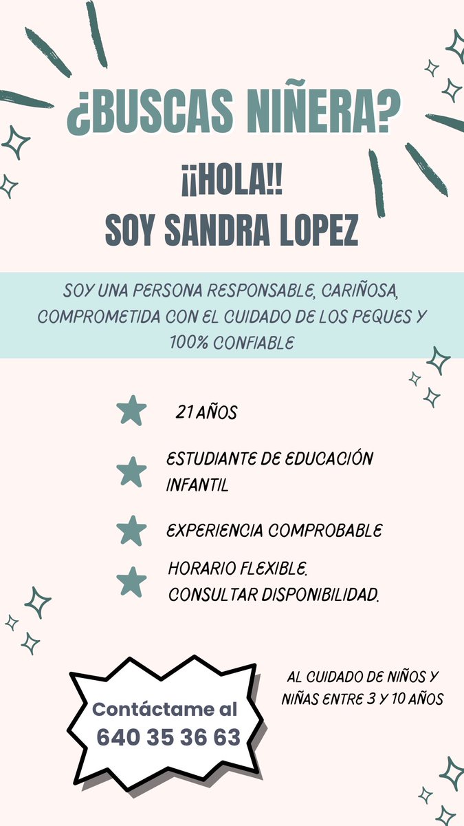 saandra_lopez's tweet photo. #granada #niñera #trabajo https://t.co/rm6o3x4tyz