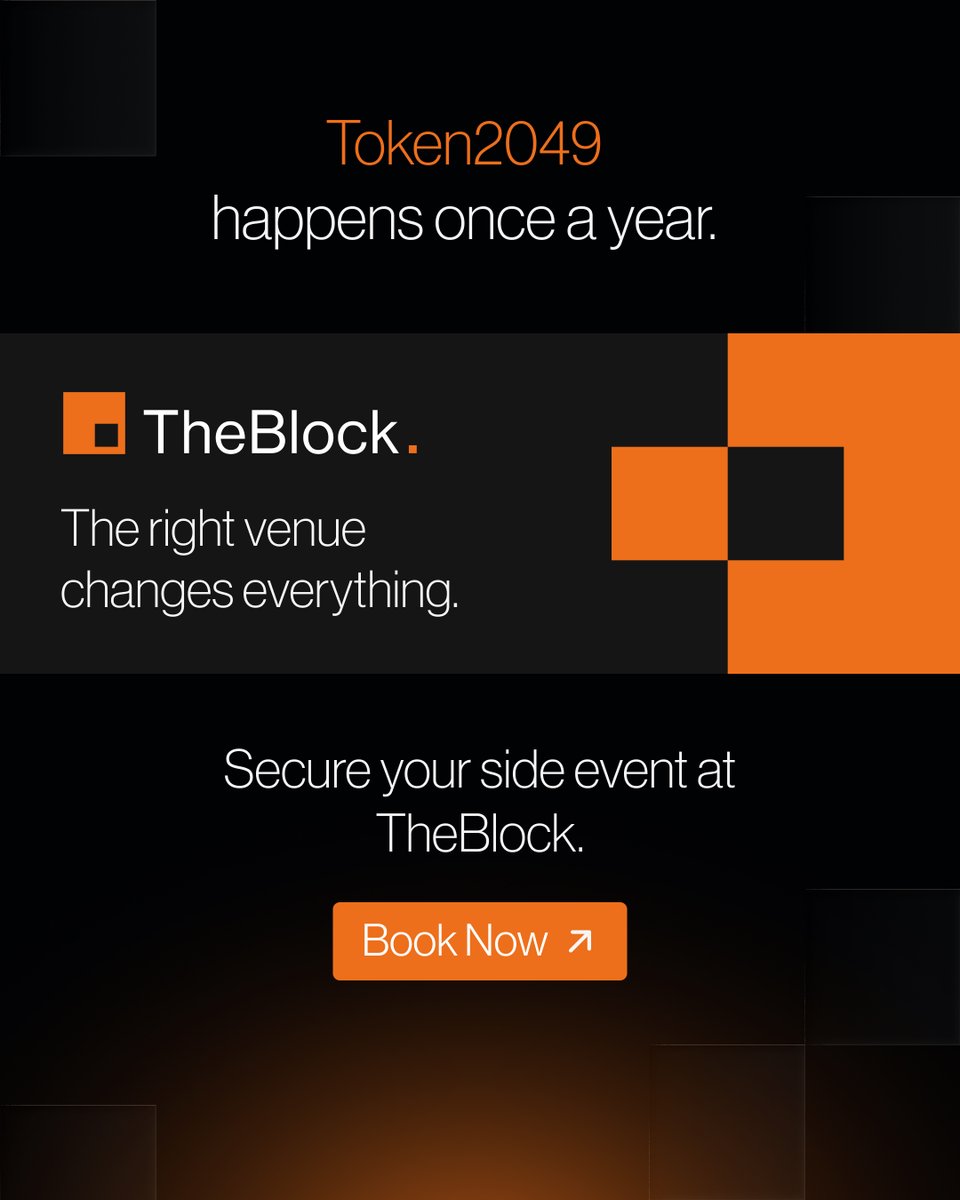 TheBlockGlobal's tweet photo. Token2049 week sets the tone for the year ahead in Web3.

Your side event deserves a venue that feels aligned, intentional, and built for meaningful moments.🚀

Host your Token2049 side event at TheBlock. Street

Book now. https://t.co/kdWmexUD1a