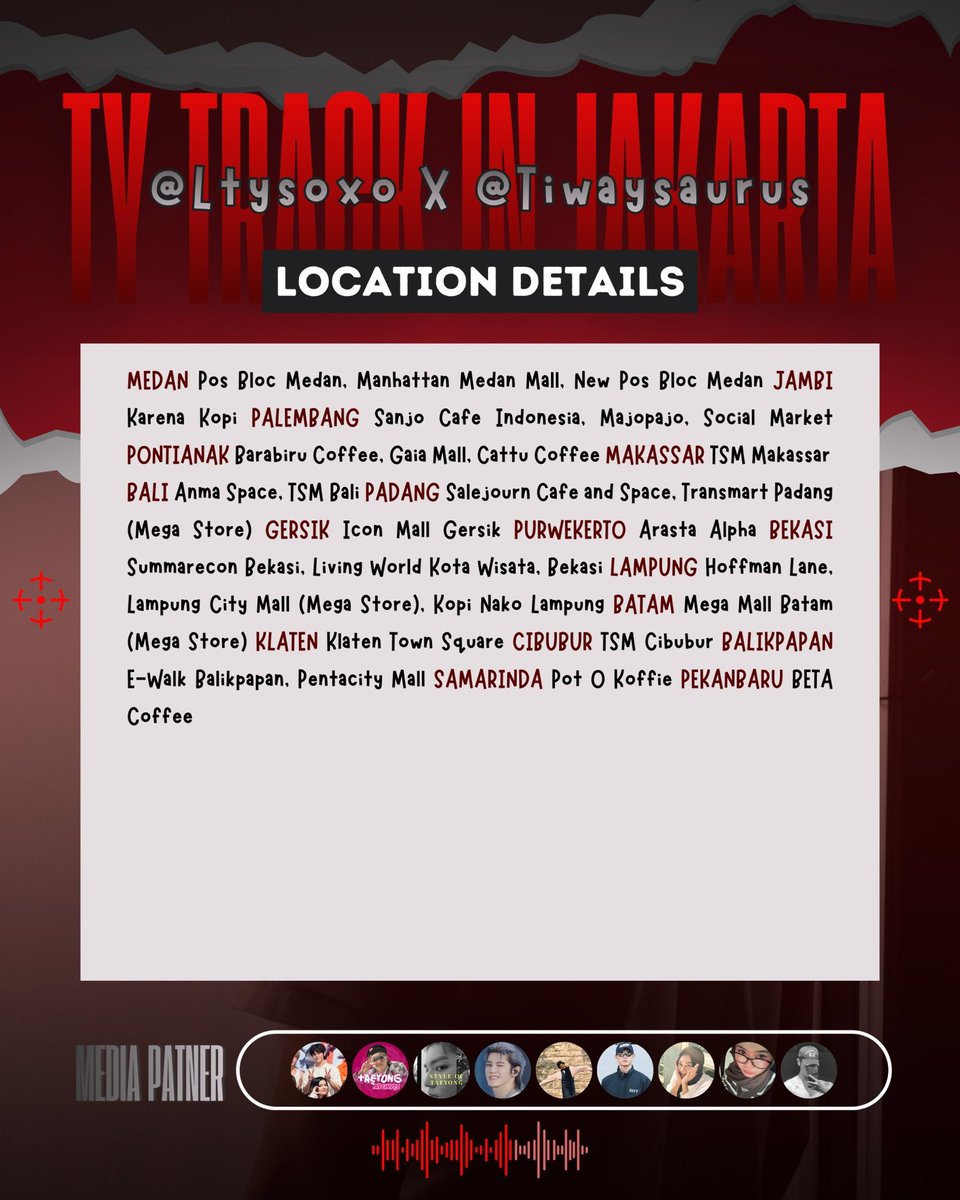 ⊹ ֗ ꫂ 𝐓𝐘 𝐓𝐑𝐀𝐂𝐊 𝐈𝐍 𝐉𝐀𝐊𝐀𝐑𝐓𝐀
a photobooth event for TY
by <a href="/ltysoxo/">Na(naś) || semi rest</a> &amp; <a href="/tiwaysaurus/">april 🐻‍❄️</a>

——
🗓️ 1 - 7 Februari 2026
📍Photomatics (Location details in poster)

Share your best memories, don’t forget use the hastag and tag us in your social media 🌹👀

#OurTYinJakarta