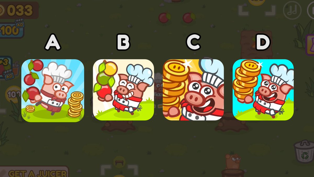 Which icon would you choose for a casual restaurant management game? Link in comments. #gamedev #indiedev