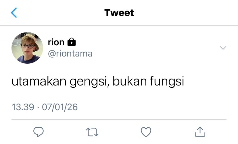 delcusierome's tweet image. beliau berkata