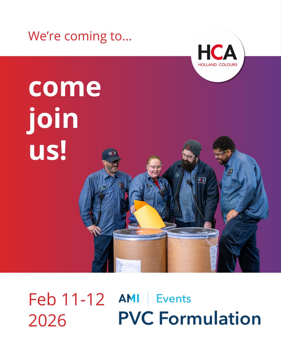 ⏱️ Counting down to PVC Formulation 2026!
On February 11–12, visit us to discover how our coloring solutions can support your PVC formulation goals 👉 Book your personalised meeting now: eu1.hubs.ly/H0rrCBR0
#AMIExpos #BuildingandConstructions #PVCformulation #Sustainability
