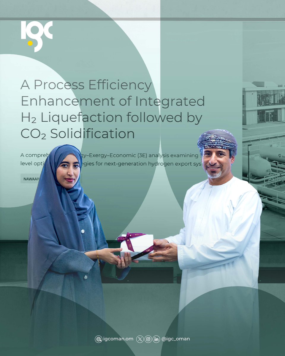 استضافت شركة الغاز المتكاملة معالي المهندس سالم بن ناصر العوفي، وزير الطاقة والمعادن، واطّلع معاليه على مستجدات قطاع الغاز ودور الشركة في دعم منظومة الطاقة.
كما كرّم معاليه الموظفة نوار العامري لفوزها بالمركز الأول في الجائزة الوطنية للبحث العلمي – فئة الطاقة.