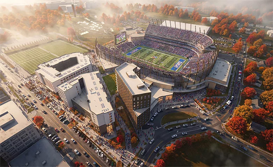 ENRnews's tweet photo. Kansas advances with a $362M Phase II around David Booth Kansas Memorial Stadium, combining athletics, mixed-use development, and campus planning.
https://t.co/3HnaMXStso
#HigherEdConstruction #SportsFacilities #CapitalProjects https://t.co/CM4mfDH0cw