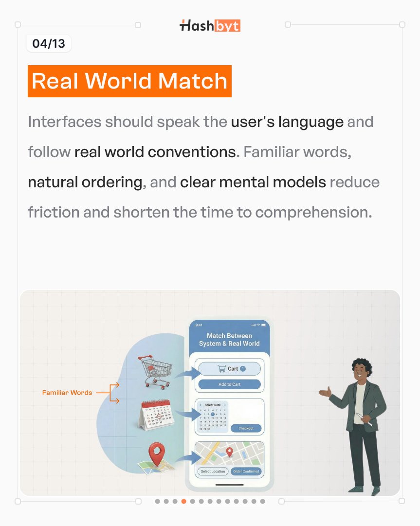 hashbyt's tweet photo. Speak the user’s language. Real-world patterns beat clever interfaces every time.

#ProductDesign #UXPrinciples https://t.co/rupDCg2pGT