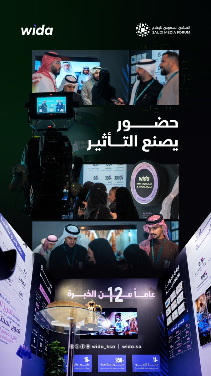wida_ksa's tweet photo. في #المنتدى_السعودي_للإعلام
نستعرض منهجيتنا في تقديم حلول إعلامية نوعية، تشكلت عبر شراكات ممتدة، وتجارب صنعت فارقًا حقيقيًا.
#Wida https://t.co/uyjZNmYZfY