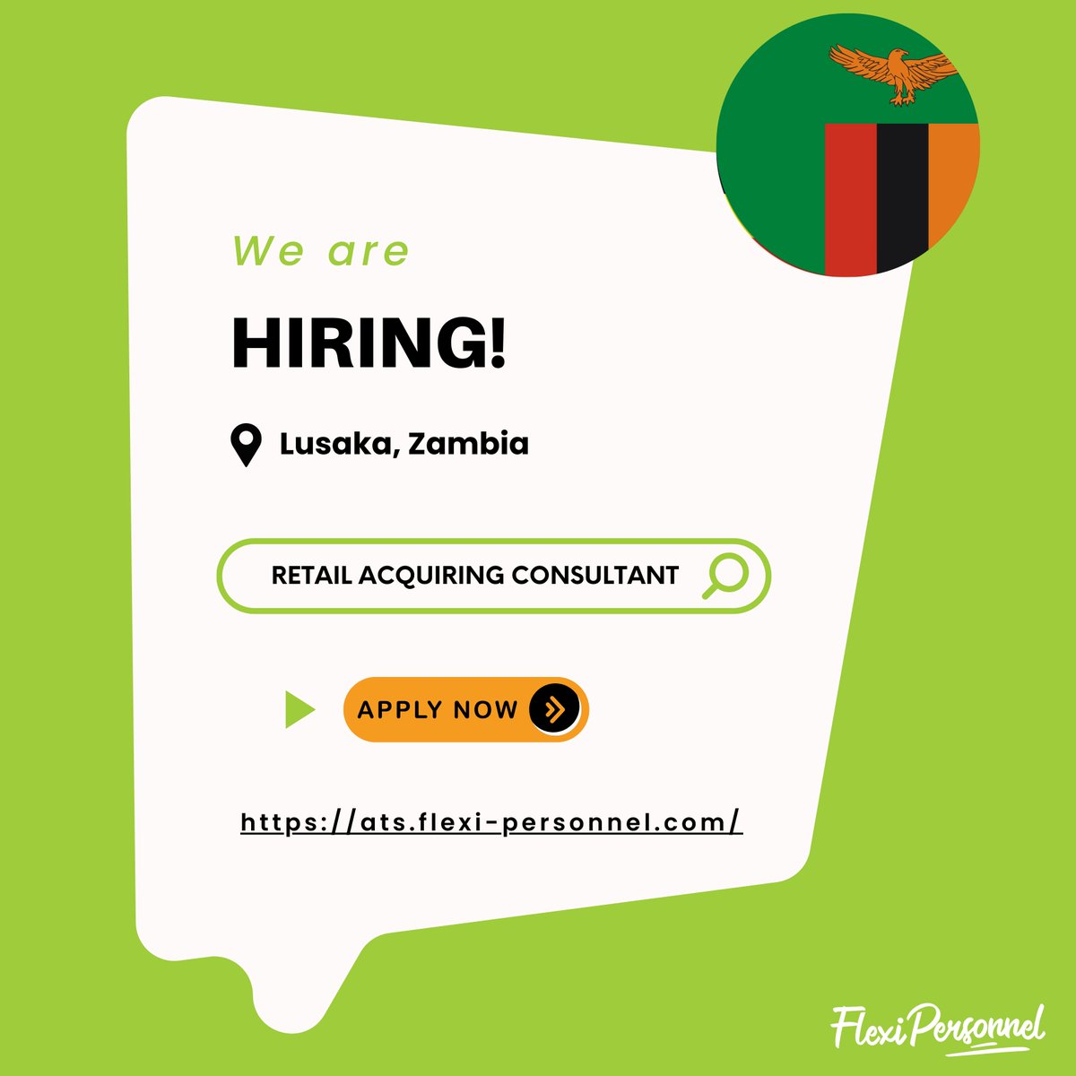 🚀 We’re Hiring: Retail Acquiring Consultant – Zambia

⏳Contract: 3 Months
 📅Apply by: 1st March 2026
 🔗Apply Here: ats.flexi-personnel.com/browse-jobs/84…
#NowHiring #FintechJobs #SalesJobs #ZambiaJobs #MerchantAcquiring #PaymentSolutions