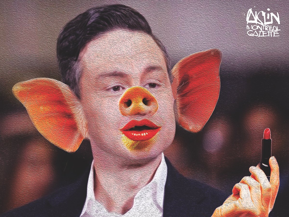 TerryMosher1's tweet image. Aislin Wednesday #MontrealGazette editorial page cartoon of a P. applying lipstick. Please share, if you wish…