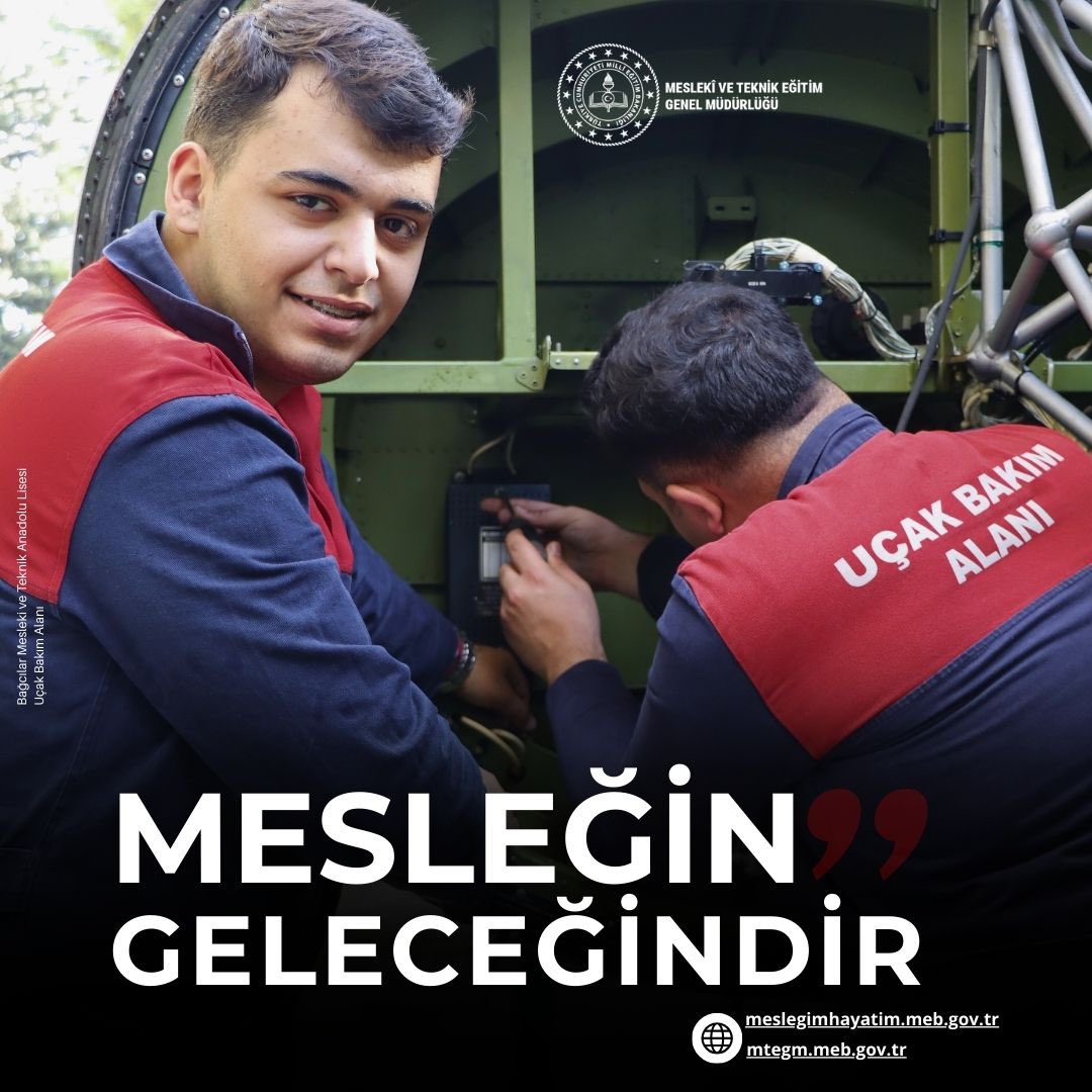 🎯 Bugün öğrendiğin bir beceri, yarın sana yeni kapılar açar.

Mesleğin, en güçlü yol arkadaşın olur. ✨

#MeslekiveTeknikEğitim
#MTEGM
#mesleğingeleceğindir