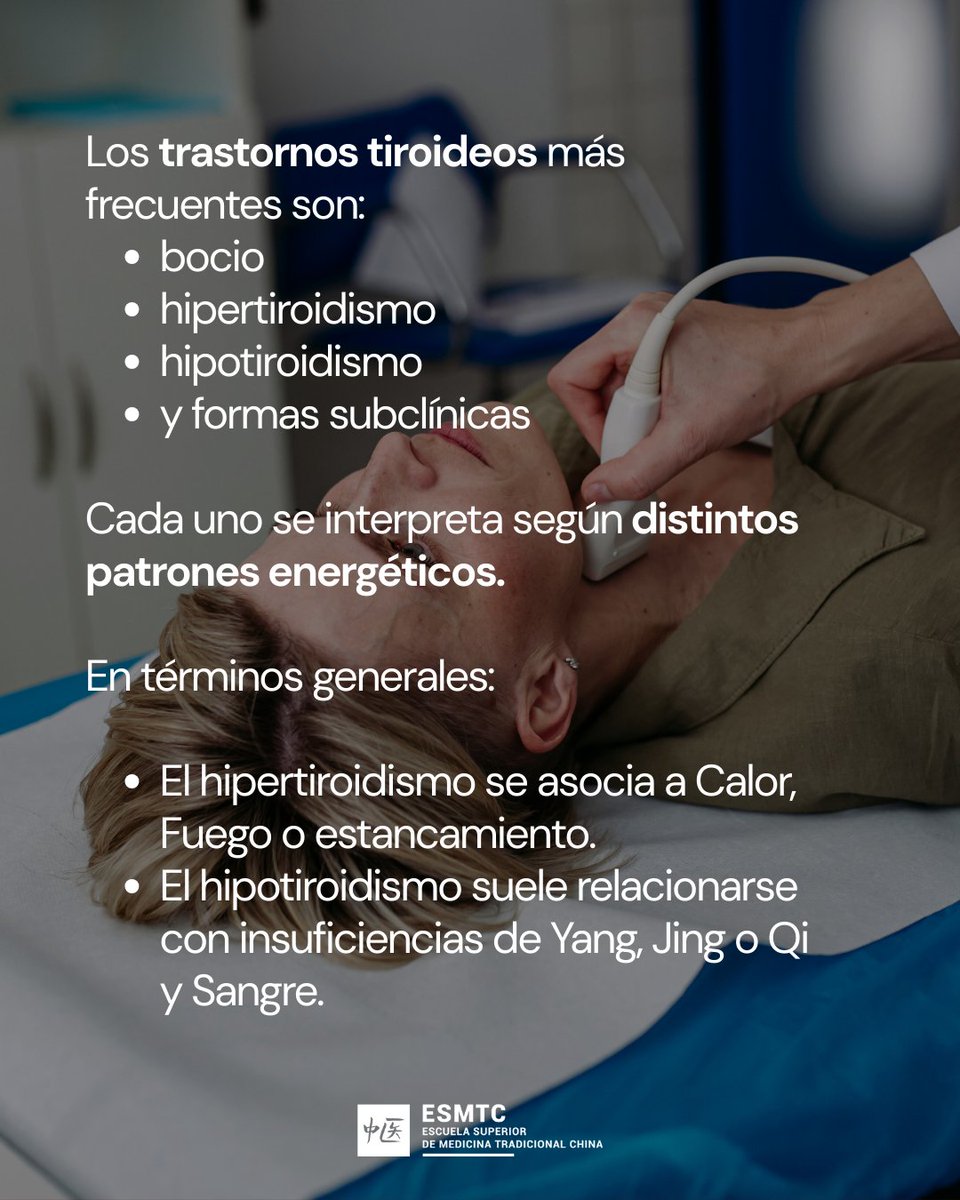 La tiroides regula metabolismo y energía. Según la MTC, está conectada al Yuan Qi y Jing de Riñón, integrando meridianos y estilo de vida.

Descubre más sobre esta perspectiva aquí: esmtc.es/blog/la-tiroid…

#MedicinaTradicionalChina #SaludIntegrativa