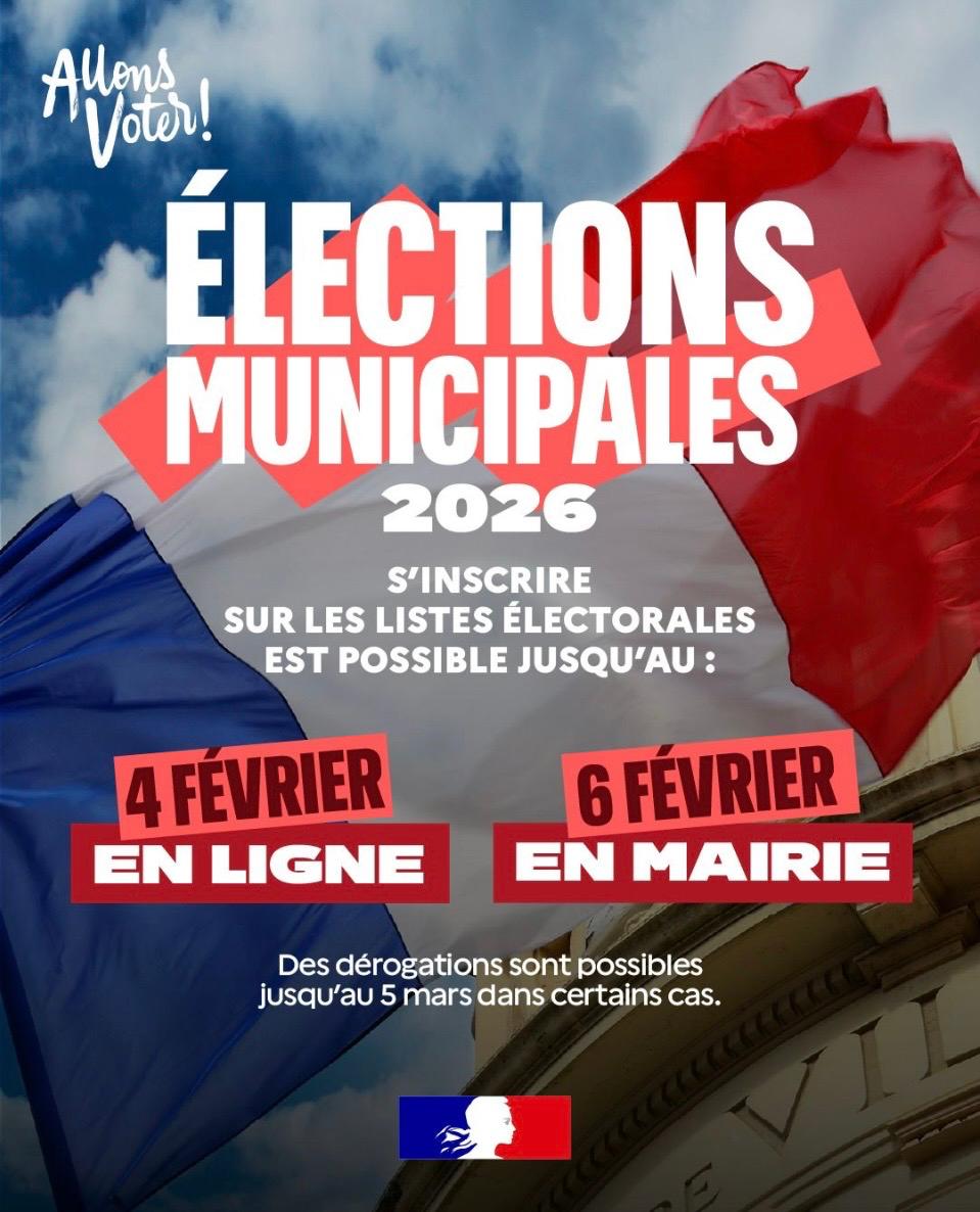 Image de Préfet du Haut-Rhin - 🗳️ Élections municipales 2026
Plus tard, il sera trop tard !
Ne remettez pas votre inscription à de