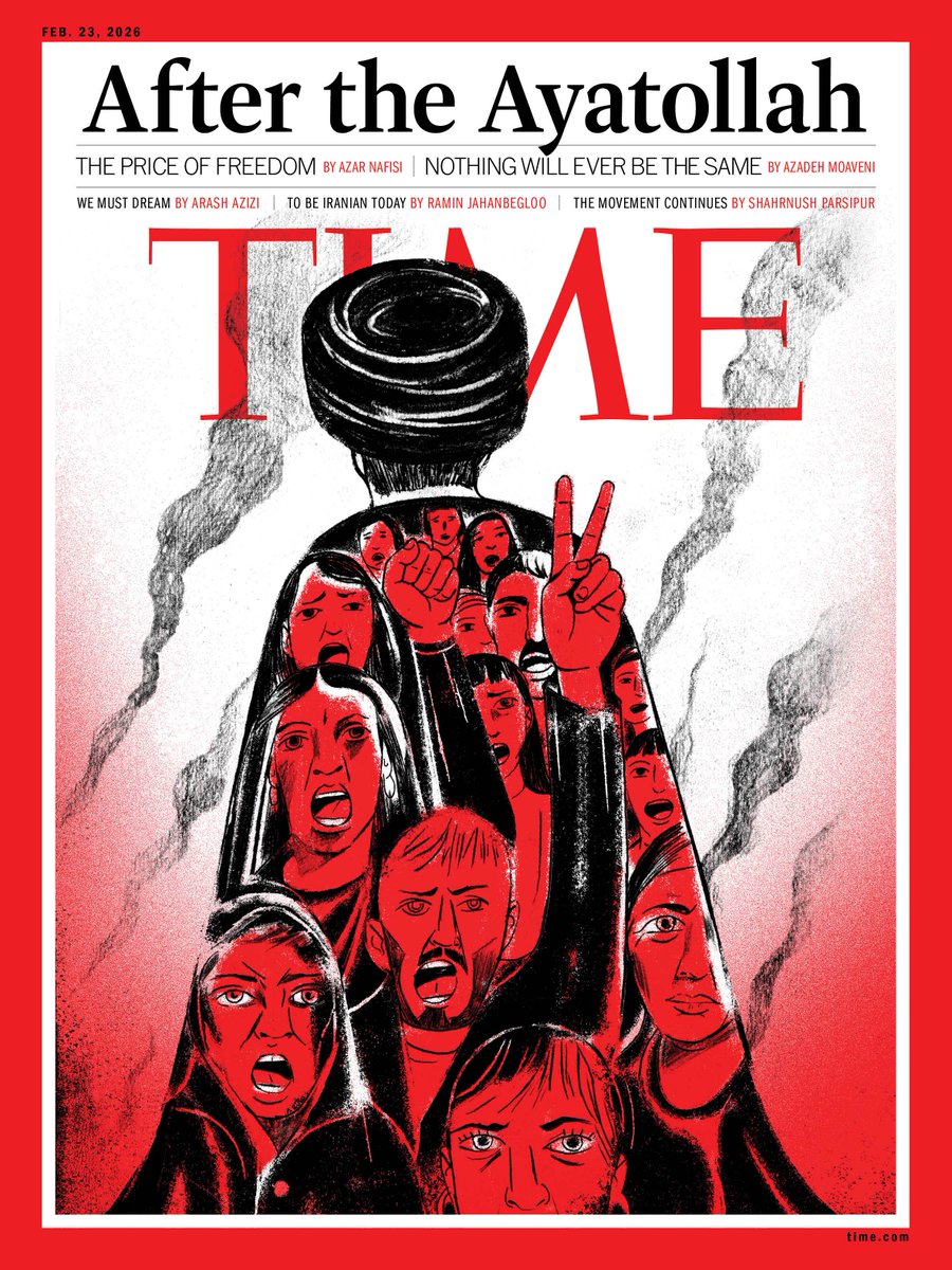 TIME’s new cover: After thousands of protestors were killed in the streets of Tehran, five leading Iranian writers reflect on the state of the country they long to return to time.com/7362807/iran-p…