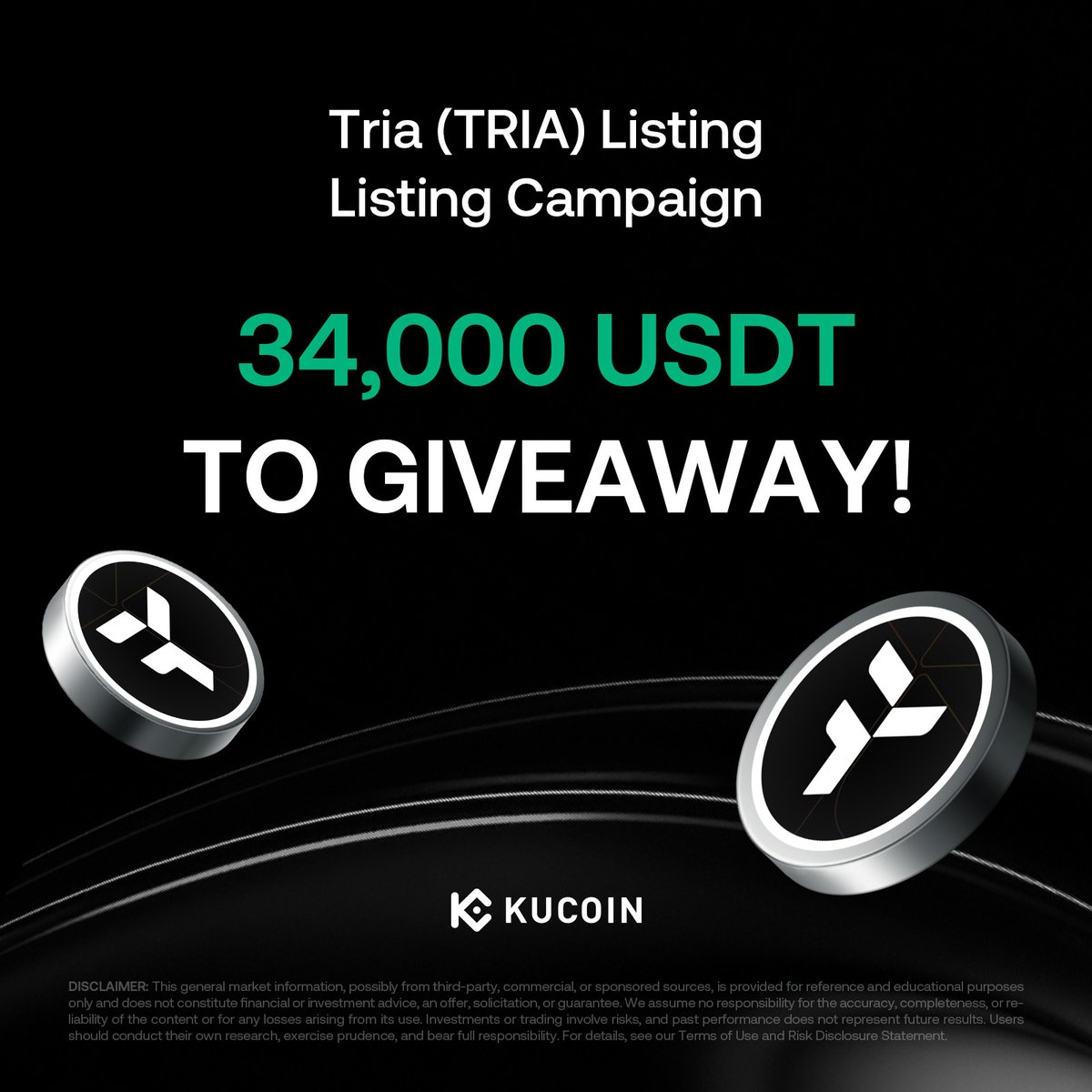🎉 Tria $TRIA is bringing triple rewards to #KuCoin! 

🔹 Activity 1: TRIA GemSlot Carnival – Share 16,500 USDT 
🔹 Activity 2: KuCoin Affiliates Exclusive – Share a 10,000 USDT
🔹Activity 3: KuCoin Web3 Wallet x TRIA Joint Campaign - Share 7,500 USDT 

Don’t miss your chance to