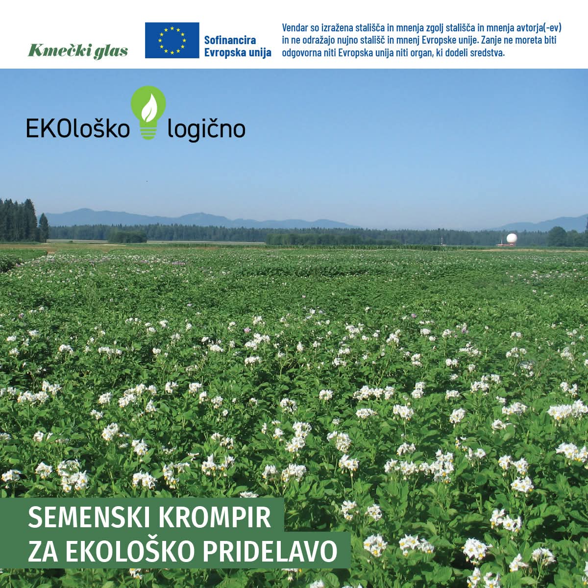 [EKOloško = LOGIČNO 💡] Krompir je ena ključnih poljščin v EU, zato ima način njegove pridelave velik vpliv na tla, vodne vire in biotsko raznovrstnost. 

VEČ 🥔 shorturl.at/pc0cF

<a href="/EUAgri/">EU Agriculture🌱</a> #imcap #cap #ekološko
