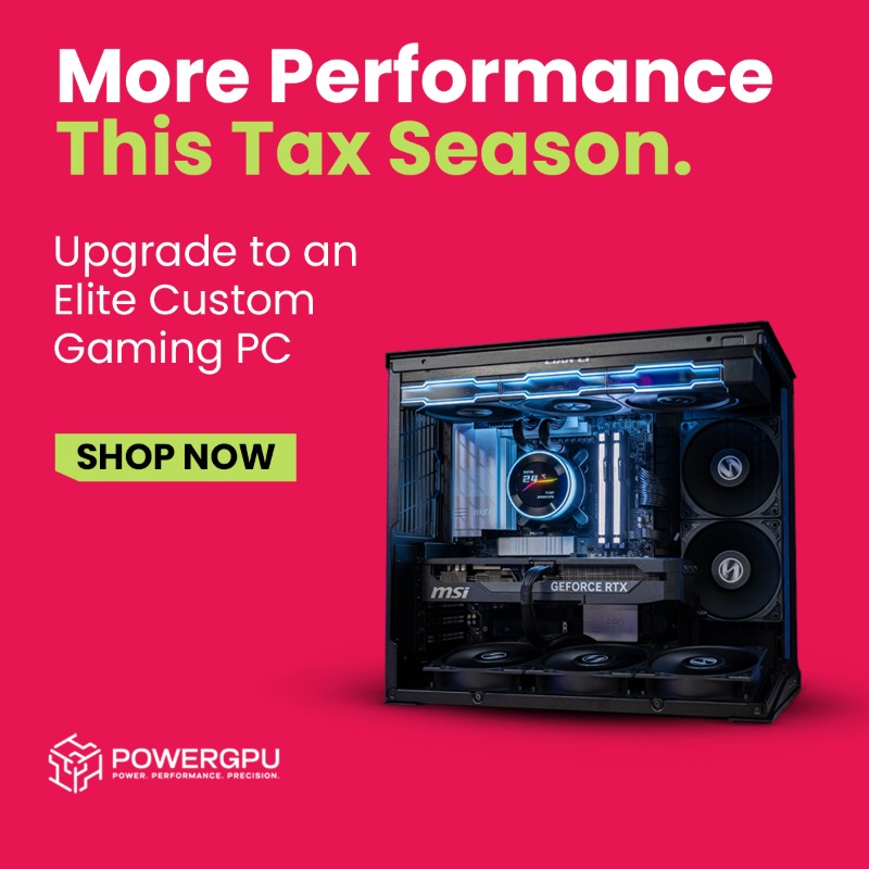 PowerGPU's tweet photo. We just added a BUNCH of ready-to-ship gaming PCs. If you're looking for a quality PC at a great price this is your chance.