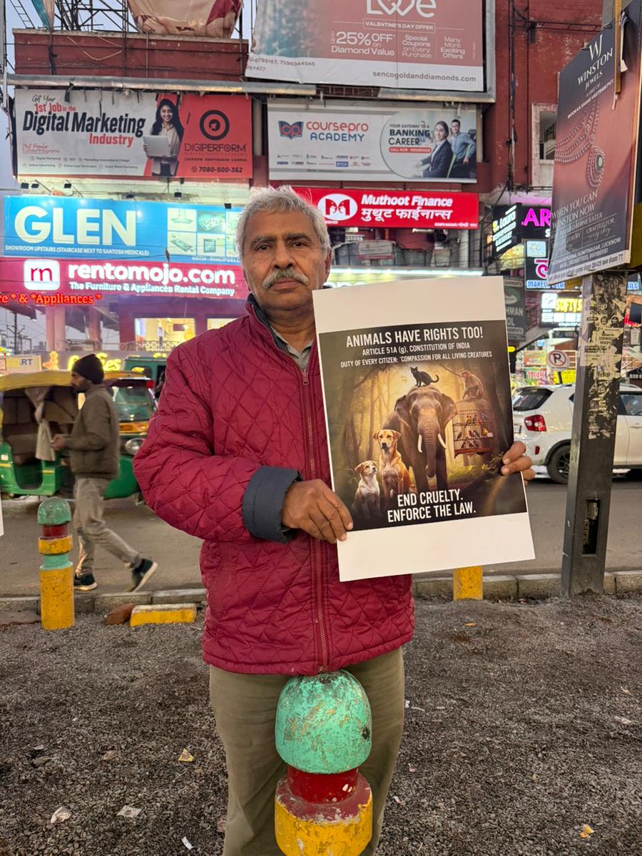 Lucknow Daily Protest for animal rights.... Haar nahi manenge ✊ 

3-02-2026

<a href="/SCofIndia/">SupremeCourtOfIndia</a> #saveindiandogs