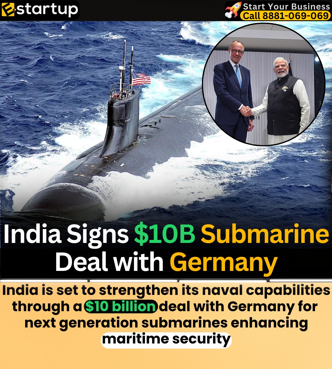 A major boost to India’s naval strength as a $10B submarine deal with Germany signals deeper defense ties and stronger maritime security.

#IndiaDefense #SubmarineDeal #IndiaGermany #NavalPower #MaritimeSecurity #DefenseNews #StrategicPartnership #DefenseTech #IndianNavy