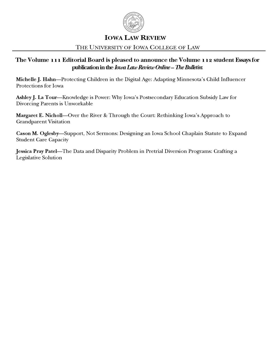 Iowa Law Review tweet media