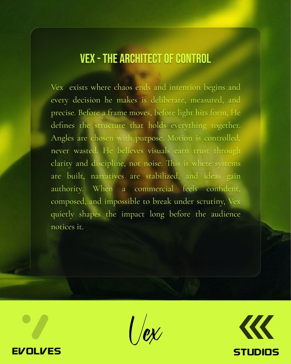 EvolvesStudios's tweet image. Meet Vex. 🔷

He doesn't create. He engineers.

Every frame calculated. Every transition strategic.

Control isn't limitation. It's mastery.

This is what precision in visuals looks like. 🚀

#EvolvesStudios