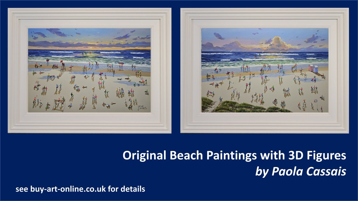 BuyArtOnlineUK's tweet image. Superb beach paintings with unique 3D figures from Paola Cassais
See the details ... tinyurl.com/553pcman
#BeachPaintings #3DFigures #OriginalArt #PaolaCassais