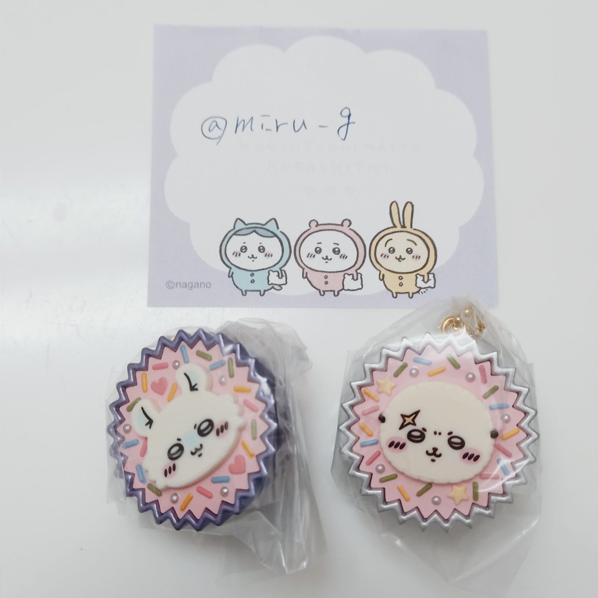 mi_ru_g's tweet photo. 【交換】ちいかわ　手作りおやつチャーム　平成女児チョコ

譲✤モモンガ、ラッコ
求✤ちいかわ、ハチワレ

2:2郵送交換希望です。
ちいかわ×2、ハチワレ×2でも構いません。

お気軽にお声がけください(*^^*) https://t.co/WdCmzfjxHt