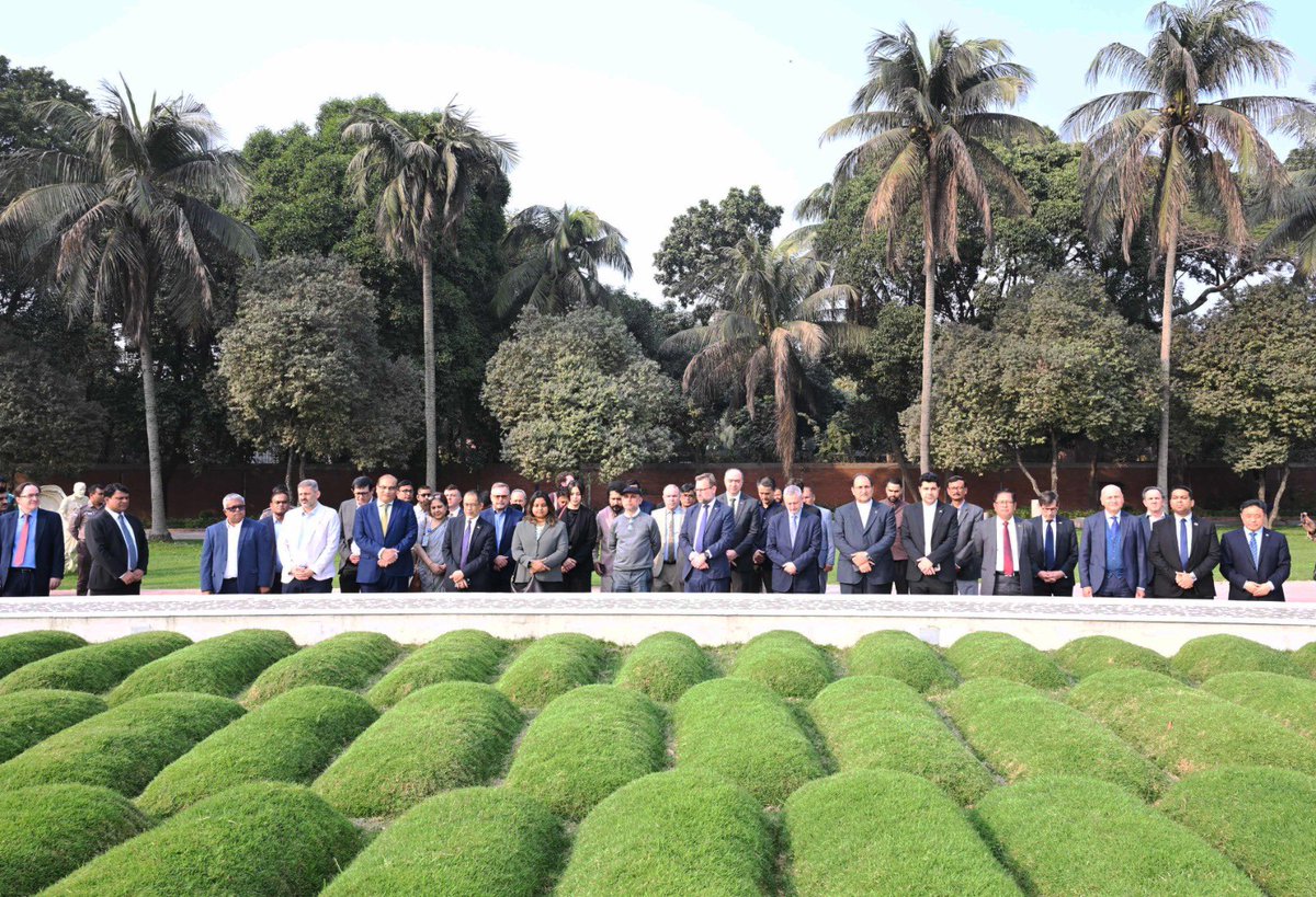 ChiefAdviserGoB's tweet photo. Diplomats Visit July Museum

Dhaka, February 3, 2026: Foreign diplomats based in Dhaka visited the July Mass Uprising Memorial Museum on Tuesday, days before it is set to open to the public.

Cultural Affairs Adviser Mostofa Sarwar Farooki briefed the diplomats and guided them through the museum’s key sections. At the start of two-hour long visit, the diplomats observed a minute of silence in memory of the nearly 4000 people who were martyred during the fascist regime Sheikh Hasina.

Farooki said the July Museum would collaborate with similar institutions in other countries. “The idea behind the museum is to prevent the recurrence of such misrule—not only in Bangladesh, but anywhere in the world,” he said.

Foreign Adviser M Touhid Hossain, who was also present, said the museum reflects the people’s struggle against the misrule of Sheikh Hasina. “The museum showcases the climax of the 36 days of the July uprising, but it also highlights the elements of years of misrule,” he said, adding that the true lesson of history is to ensure it is not repeated.

Chief Curator of the July Museum Tanzim Wahab described the various features of the museum to the visiting diplomats and guests.

“I am delighted to have visited the July Museum. It is both inspiring and a powerful reminder of how important it is to understand history, how mass uprisings occur, and the genesis of the 2024 mass uprising in Bangladesh,” said Michael Miller, Ambassador and Head of the Delegation of the European Union to Bangladesh.

Distinguished members of the diplomatic corps present at the event included Dr Abdelouahab Saidani, Ambassador of Algeria; Marcelo Carlos Cesa, Ambassador of Argentina; Dasho Karma Hamu Dorjee, Ambassador of Bhutan; Christian Brix Møller, Ambassador of Denmark; Omar Mohie Eldin Ahmed Fahmy, Ambassador of Egypt; Jean-Marc Séré-Charlet, Ambassador of France; Jalil Rahimi Jahanabadi, Ambassador of Iran; Wisam Hussein Ali Al Ithawi, Chargé d’Affaires of Iraq; Antonio Alessandro, Ambassador of Italy; Lulzim Pllana, Ambassador of Kosovo; Abdulmutalib S. M. Suliman, Ambassador of Libya; Bouchaib Ez Zahri, Chargé d’Affaires of Morocco; Ghanshyam Bhandari, Ambassador of Nepal; Håkon Arald Gulbrandsen, Ambassador of Norway; Imran Haider, High Commissioner of Pakistan; Yousef S. Y. Ramadan, Ambassador of the State of Palestine; Alexander Grigoryevich Khozin, Ambassador of the Russian Federation; Mitchel Lee, Chargé d’Affaires of Singapore; Gabriel María Sistiaga Ochoa de Chinchetru, Ambassador of Spain; Ramis Şen, Ambassador of Türkiye; Monica, Public Diplomacy Counselor, and Scott, Public Diplomacy Officer of the Embassy of the United States of America; Dr Liu Yuyin, Deputy Chief of Mission of the Embassy of the People’s Republic of China; Aoyagi Yu, Second Secretary and Chief of the Cultural Section of the Embassy of Japan; and the Press Attaché of the High Commission of Brunei Darussalam.

Also present were Farouk Adatia, Diplomatic Representative of the Aga Khan Development Network (AKDN); Hoe Yun Jeong, Country Director of the Asian Development Bank (ADB); Indra Mani Pandey, Secretary General of BIMSTEC; P. Chandra Shekara, Director General of CIRDAP; Jiaoqun Shi, FAO Representative in Bangladesh; Muntasir Saqib Khan, Country Director of the International Fertilizer Development Center (IFDC); Lance Bonneau, Chief of Mission of the International Organization for Migration (IOM); Dr Susan Vize, Officer-in-Charge of UNESCO; Syed Iftikhar Ali, Officer-in-Charge of UNHCR; Coco Ushiyama, Resident Representative and Country Director of the World Food Programme (WFP); and Sudhir Muralidharan, Country Manager of UNOPS.

Senior Secretary for SDG Affairs Lamiya Morshed, Foreign Secretary Asad Alam Siam, and Cultural Affairs Secretary Md Mofidur Rahman were also present.

Ganabhaban, the former residence of ousted autocrat Sheikh Hasina, has been converted into the July Museum, which is set for soft opening next week.