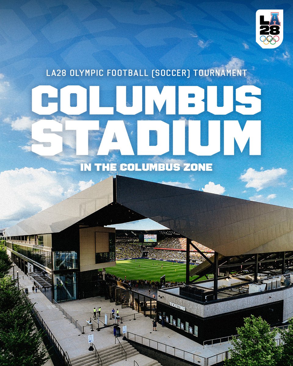 LA28's tweet photo. Kicking off in Columbus! ⚽️ 🏟️ Please join us in welcoming Columbus Stadium in the Columbus Zone to the LA28 venue roster. Home of the Columbus Crew, it is one of seven venues around the country to host matches of the 2028 Olympic Football (Soccer) Tournaments. ​

Amped to attend Olympic Football (Soccer) matches? Registration for the draw* to get LA28 Olympics tickets is open until March 18! Sign up at https://t.co/RsbbdfOxaS. ​

*NO PURCHASE OR PAYMENT REQUIRED. RESTRICTIONS APPLY. TERMS SUBJECT TO CHANGE. VISIT https://t.co/cTi2aSDgnk FOR OFFICIAL TERMS.