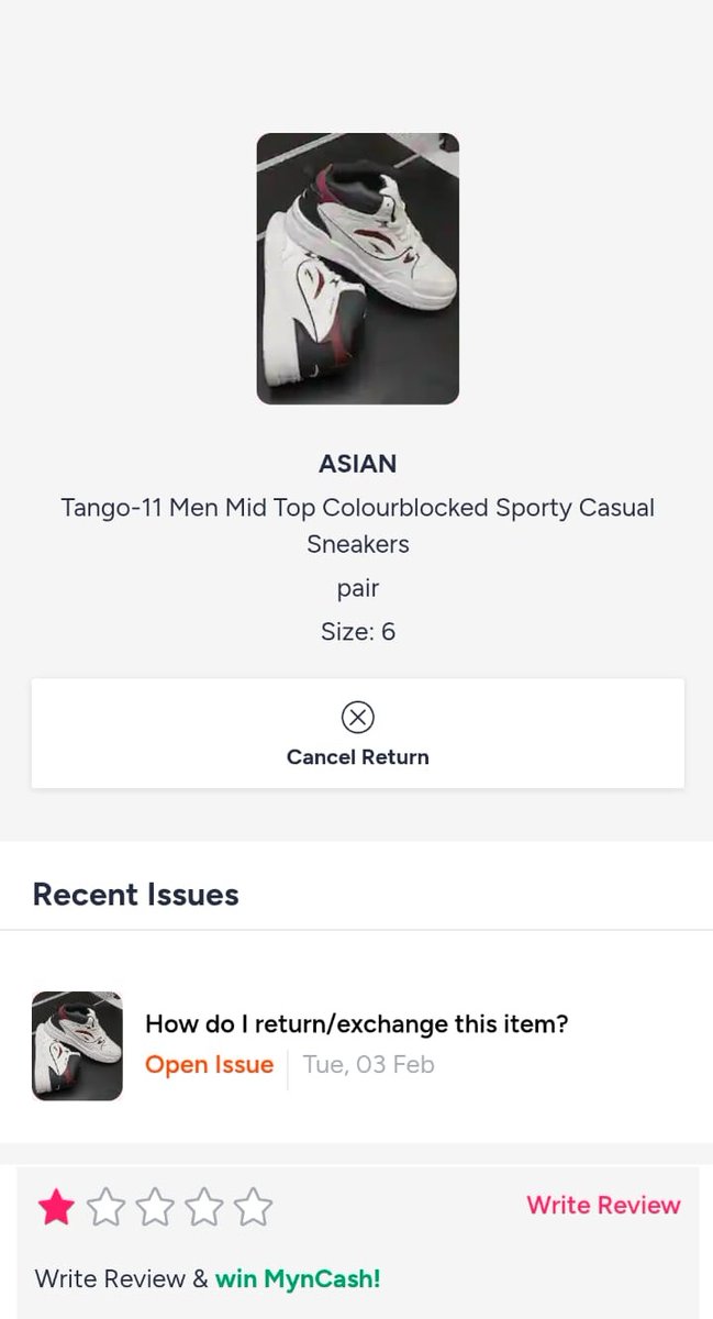 The shoes I received are not the ones I ordered. How can this happen with a company like Myntra? <a href="/myntra/">Myntra</a> <a href="/MyntraSupport/">Myntra Support</a>
 I paid ₹822, but you're only giving me a bill for ₹622  And on top of that, you delivered a completely different pair of shoes. Why?
