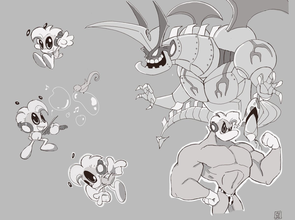 _napzord's tweet photo. I've been down about the future lately and was stumped on what to draw. Then I learned about Tempo via Cybershell's videos and now doodling a 31 year old scrimblo has been my therapy. https://t.co/5meGWpI1GA