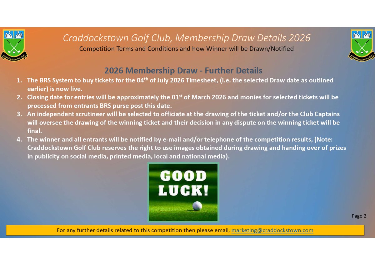 Craddockstown Golf Club tweet media