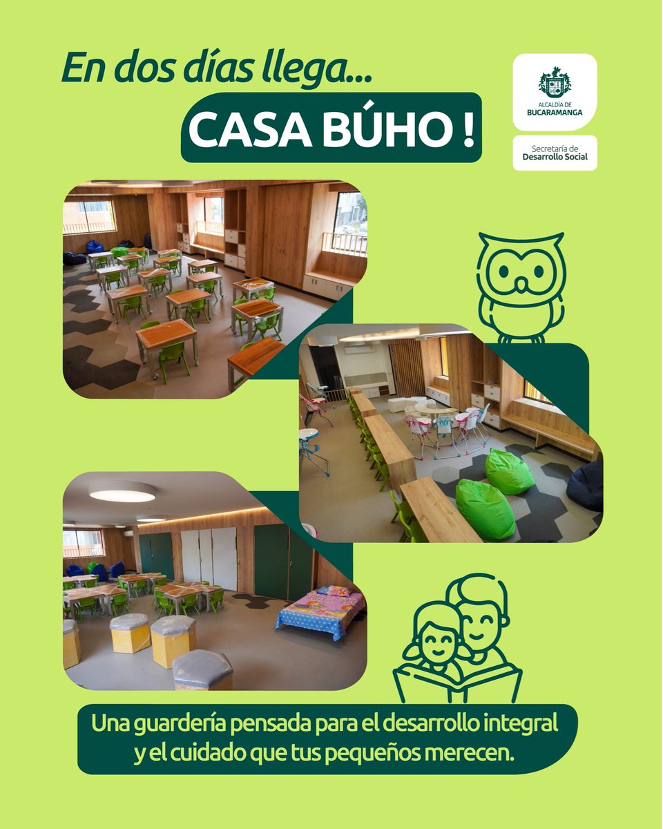 ¡⏰Faltan dos días!

En Casa Búho estamos preparando un espacio lleno de amor, juegos y aprendizaje para los más pequeños.

 La cuenta regresiva inició🤩