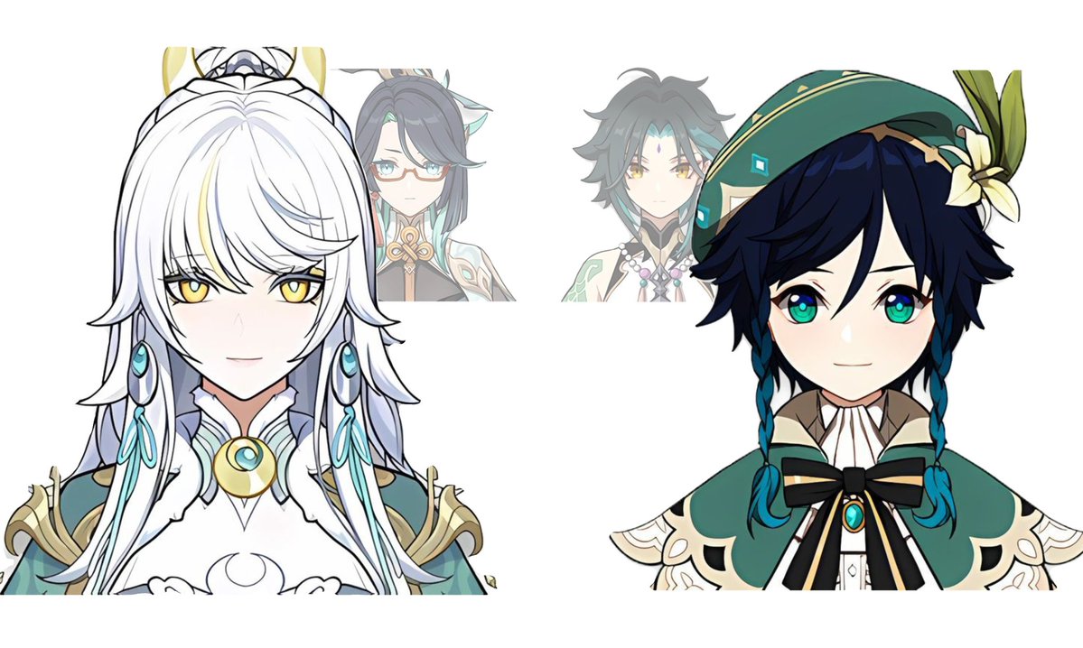 konaami_mi's tweet image. They got the same taste bru 
#GenshinImpact #原神 #zibai #venti