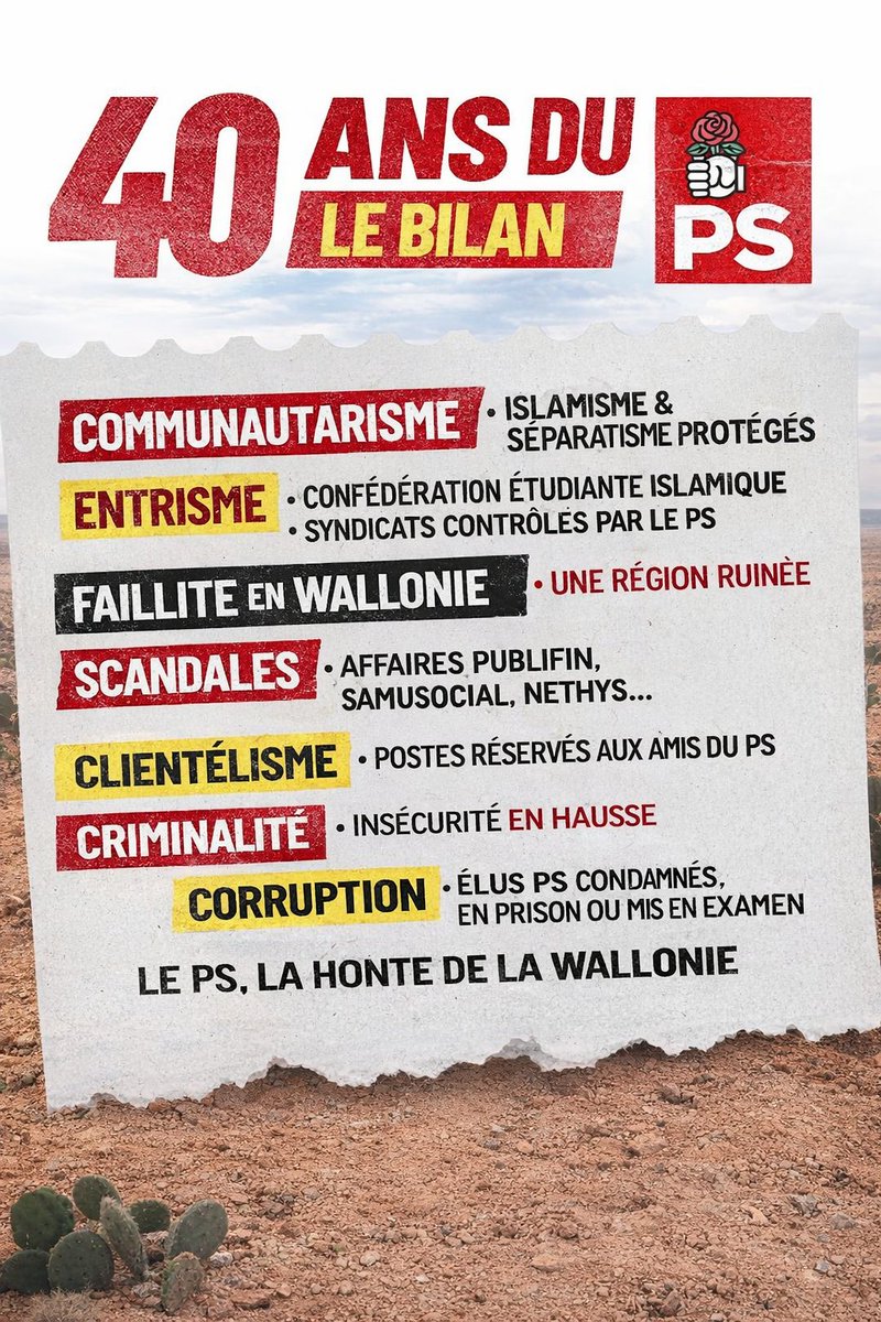 J’ai demandé de faire une version "40 ans du PS" en incluant les scandales… L’IA sait 😂😂