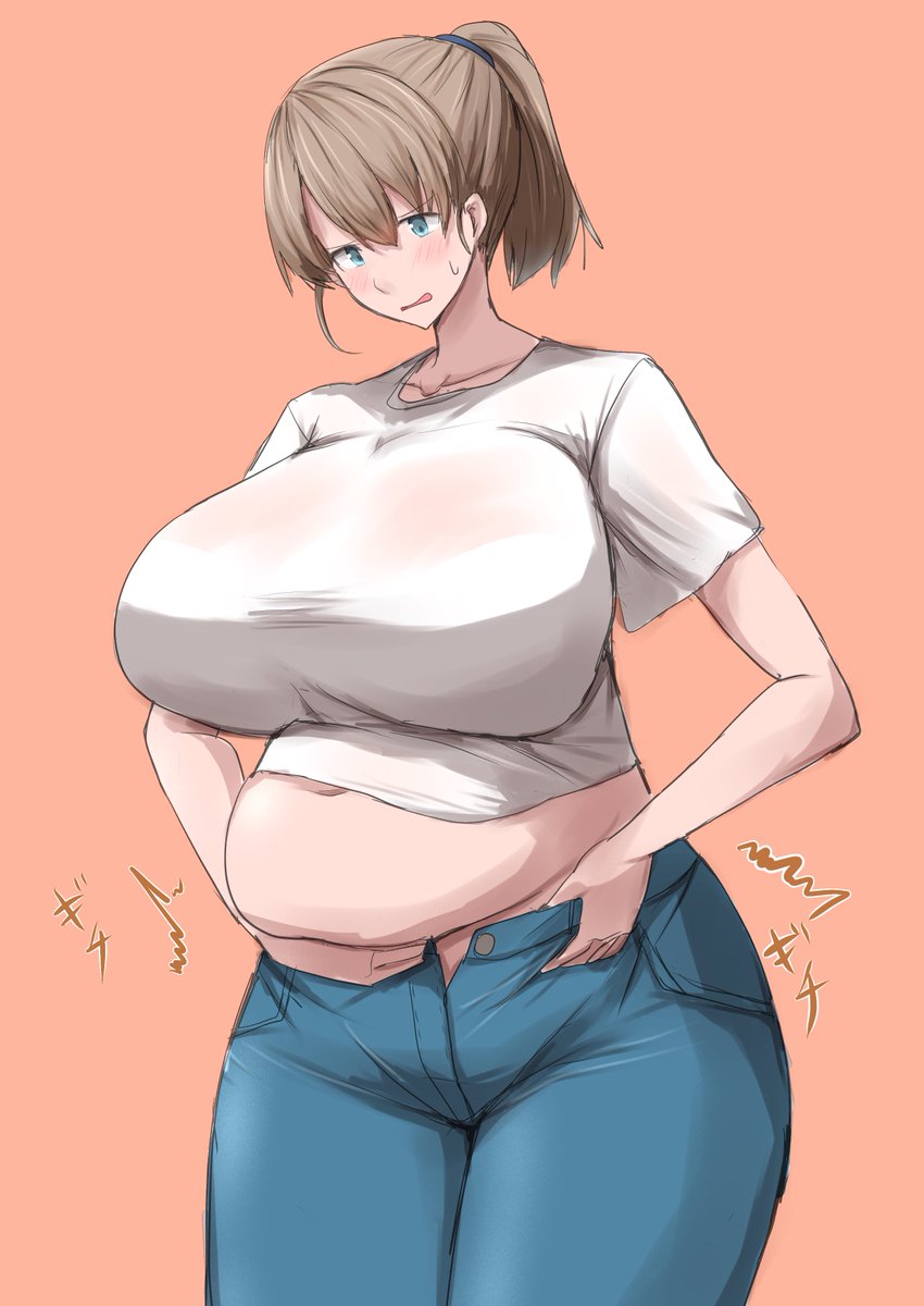 skebリクエストのジーンズ履こうとするイントレッピッドさんです。 