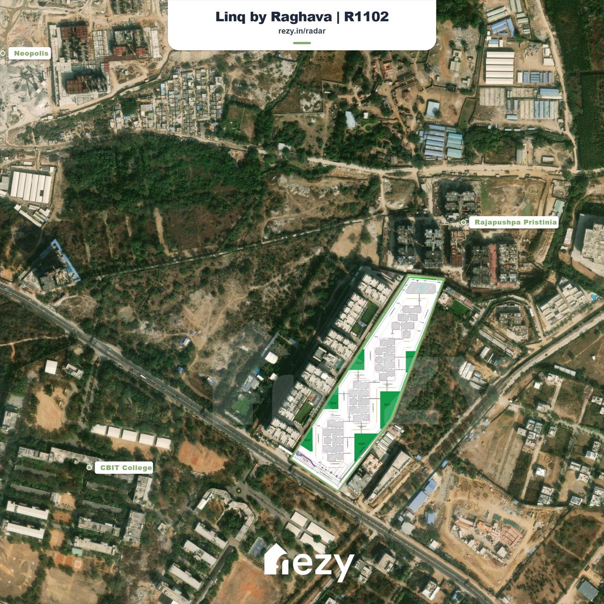 rezy_in's tweet photo. Raghava Projects has filed preliminary approvals for "Linq by Raghava", a high-rise residential proposal near Neopolis.
With 4 towers of S+67 floors, rising to a height of 243 metres, it will be amongst the tallest in Hyderabad.
#rezy #HyderabadRealEstate 🏘️ https://t.co/HJfYMXCRrq