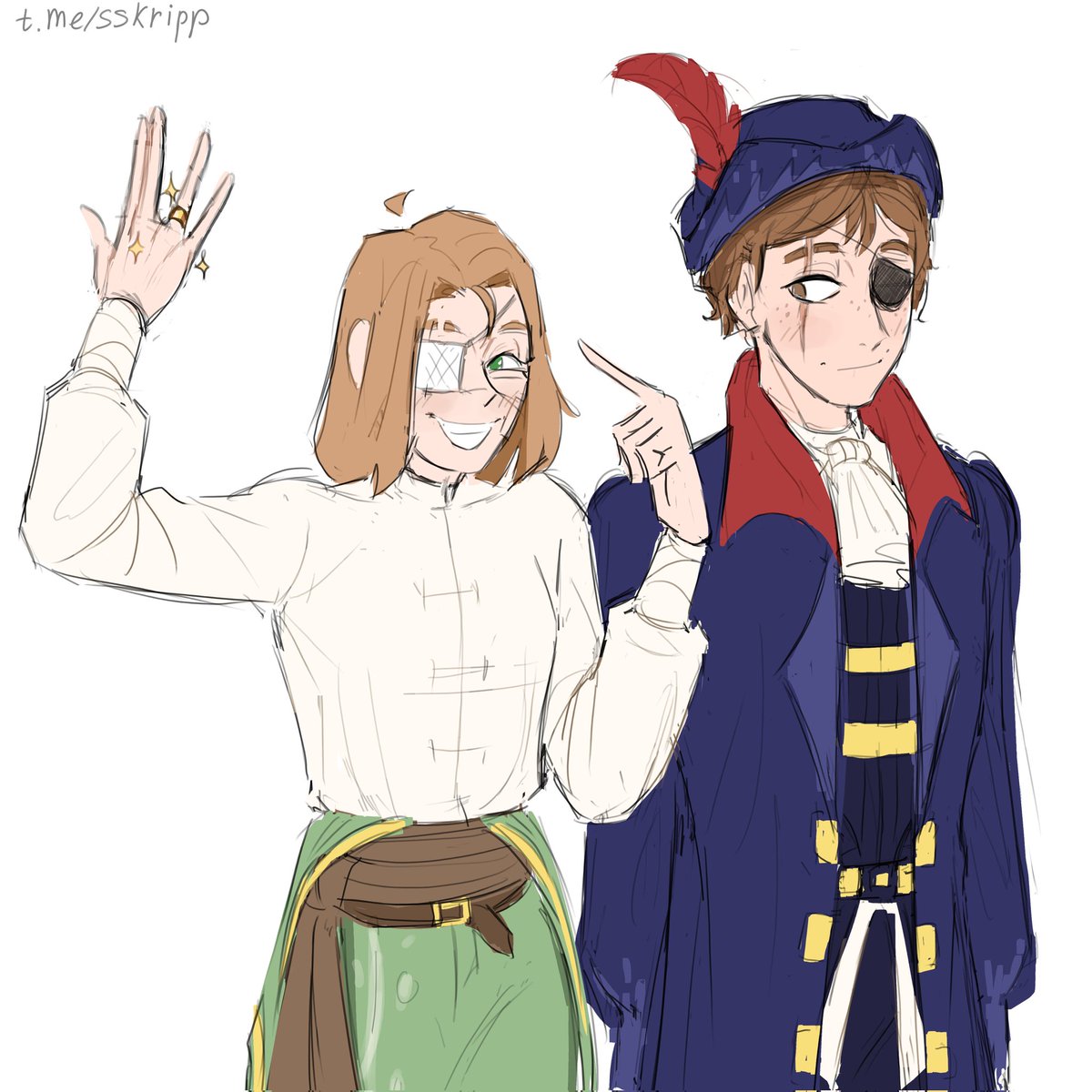 Skkrip's tweet photo. Mary(oc) and Jay :) 

translation (2): 
– What kind of mug is here? I've never seen a face more hideous than this one.
– ...You idiot, we have the same faces.

#ninjago #oc #sketch https://t.co/jdgHeRbqcE