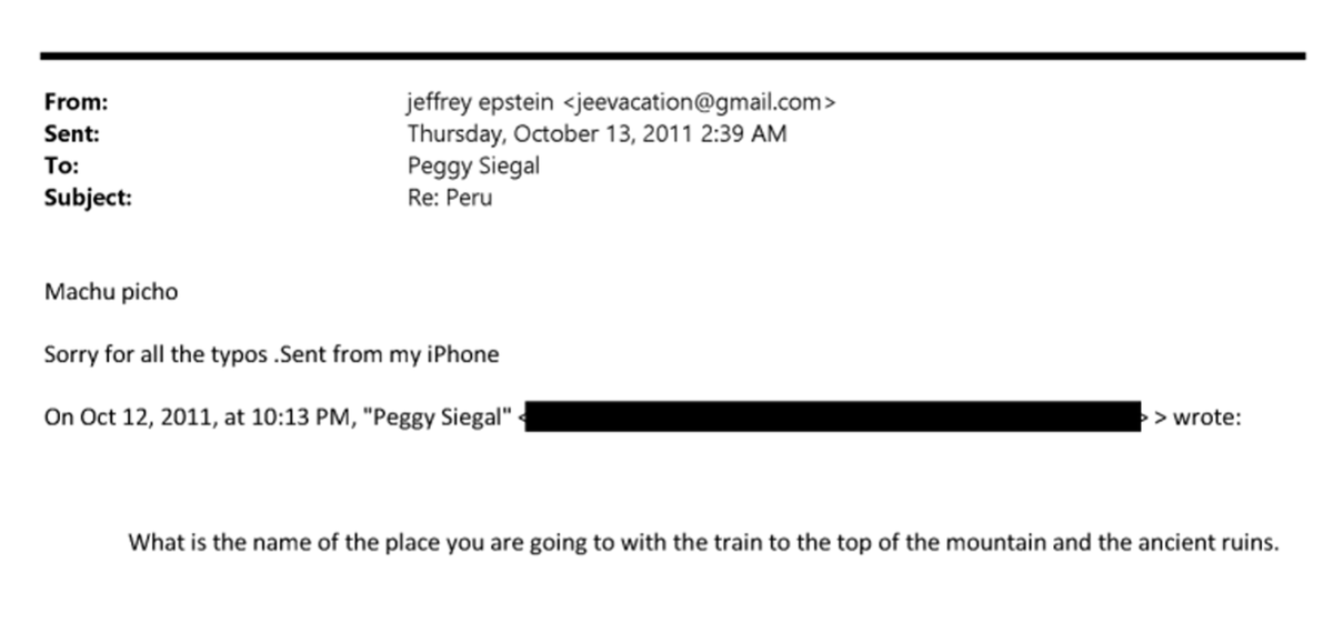 NoahHurowitz's tweet image. Jeffrey Epstein may have gone to Machu Picchu :(