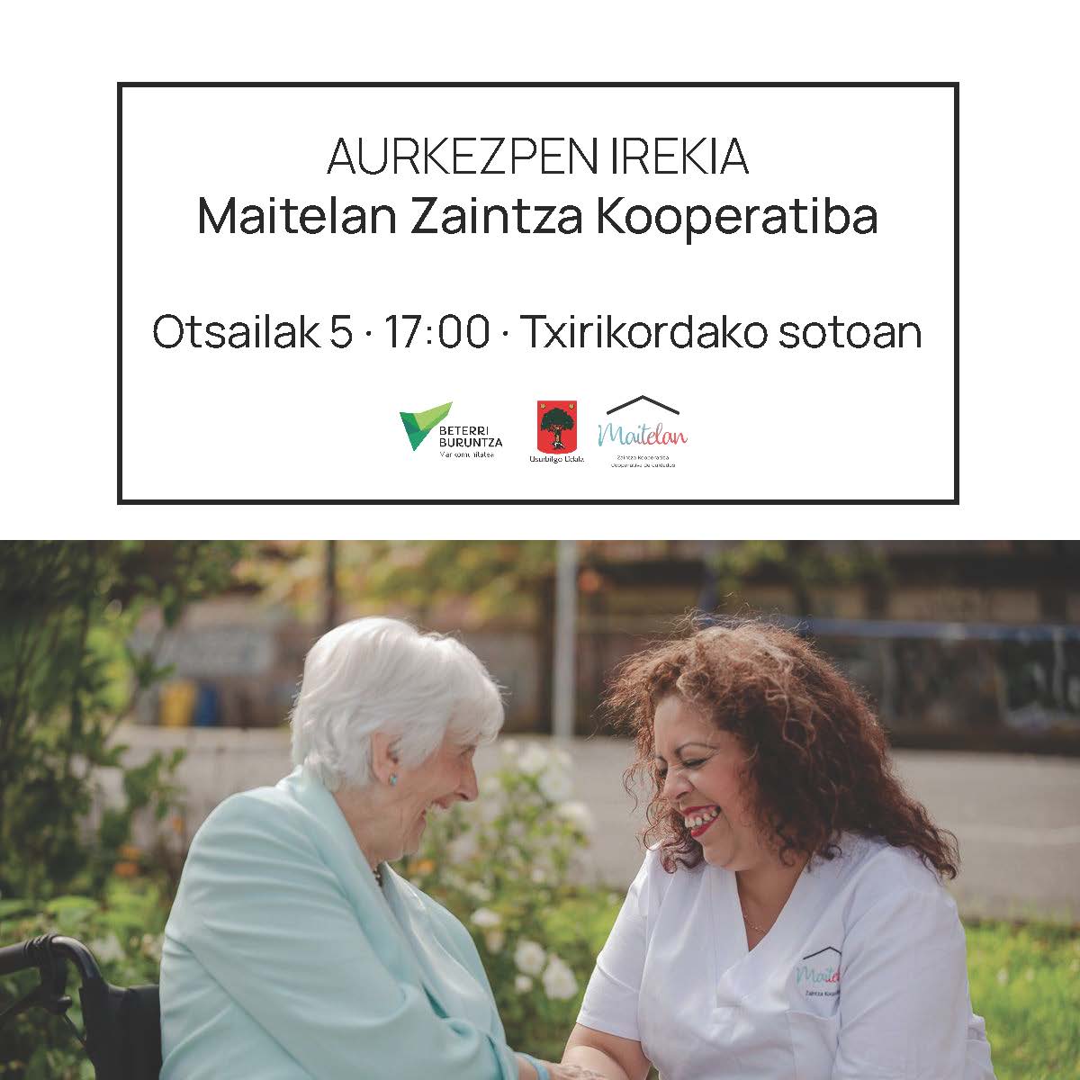 usurbiludala's tweet photo. #herrizaintzailea

Zaintzaile profesionalentzako arreta eta aholkularitza zerbitzua eskainiko du Maitelanek Usurbilen, Beterri Buruntza Mankomunitatearekin hitzarmena sinatu ostean. Ostegunean (otsailak 5) emango dute horren berri, Txirikordan.

Albistea https://t.co/tTDPeVTg8G https://t.co/UlJNLC8UEE