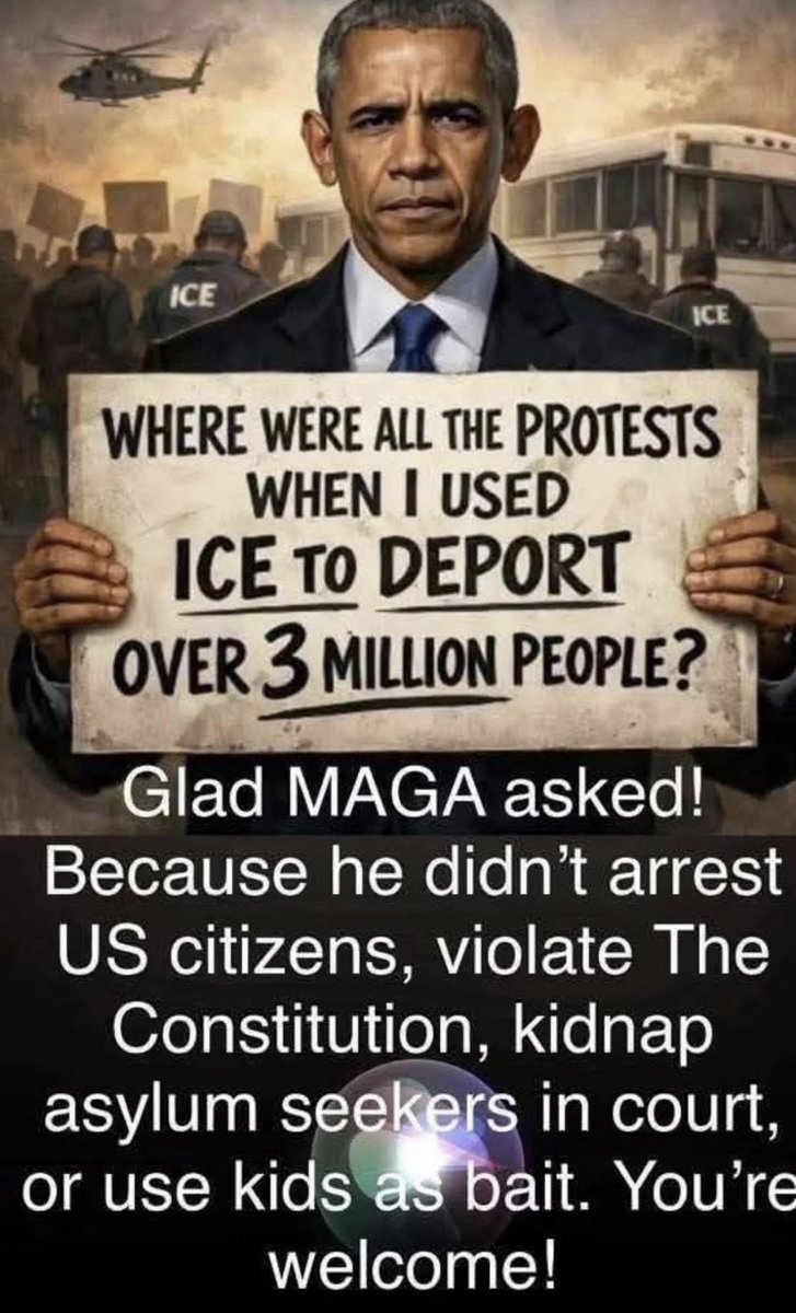 Obama followed the law and the constitution. He didn’t create chaos. He didn’t detain and murder American citizens. He didn’t tear gas young children. Constitutional rights and due process were followed.
